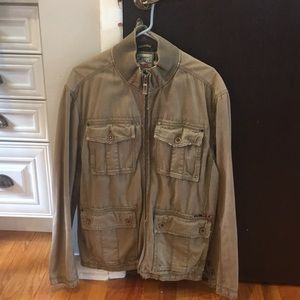 Triple five soul military distressed jacket